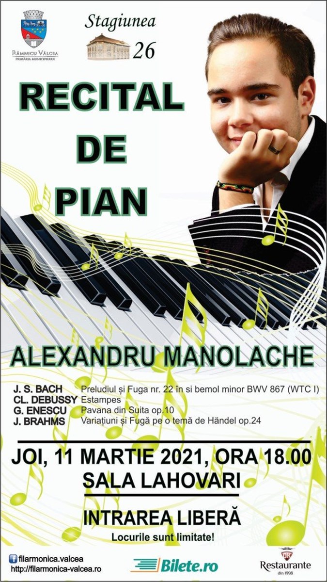 bilete Recital de Pian - Alexandru Manolache