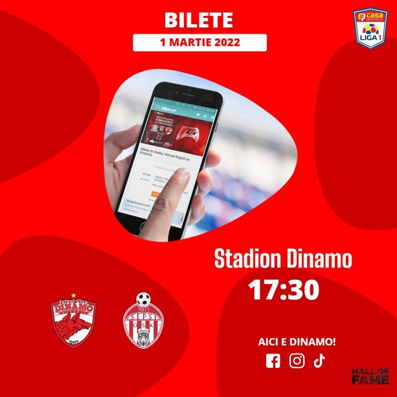 bilete FC Dinamo - Sepsi OSK Sf. Gheorghe - Casa Liga 1