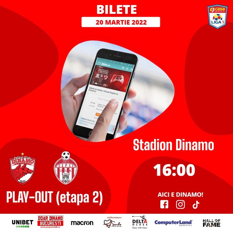 bilete FC Dinamo - Sepsi OSK Sf. Gheorghe - PLAY-OUT