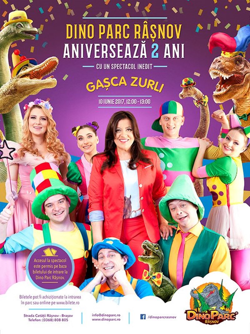 bilete Dino Parc Rasnov aniverseaza 2 ani alaturi de Gasca Zurli