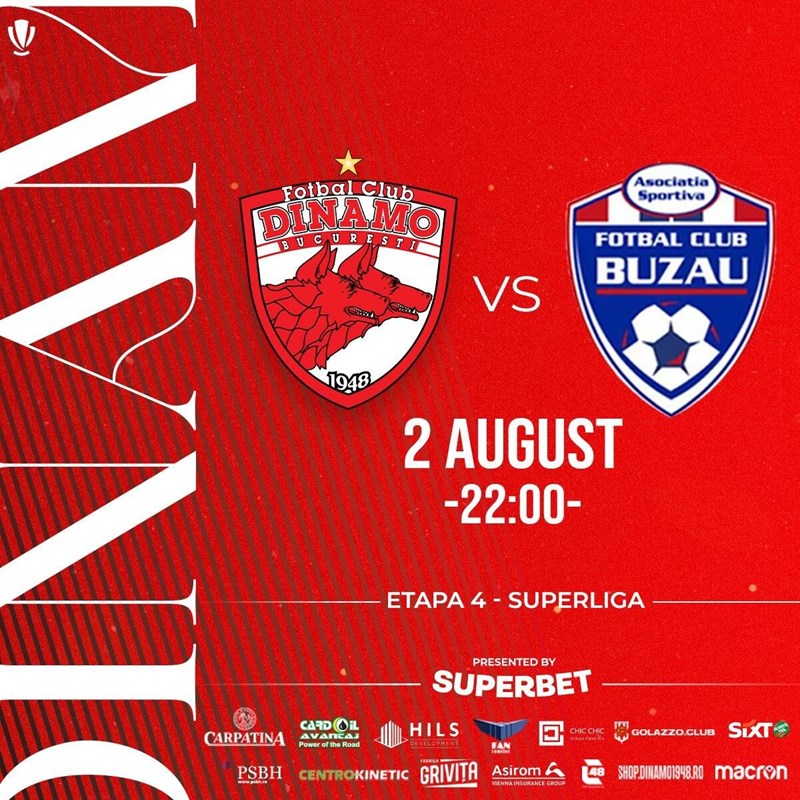 bilete Dinamo Bucuresti - Gloria Buzau