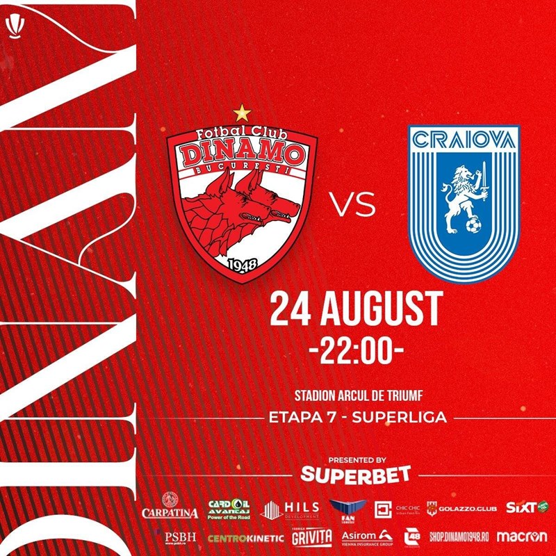 bilete FC Dinamo Bucuresti - Universitatea Craiova