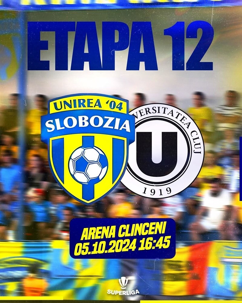 bilete Unirea Slobozia - FC Universitatea Cluj