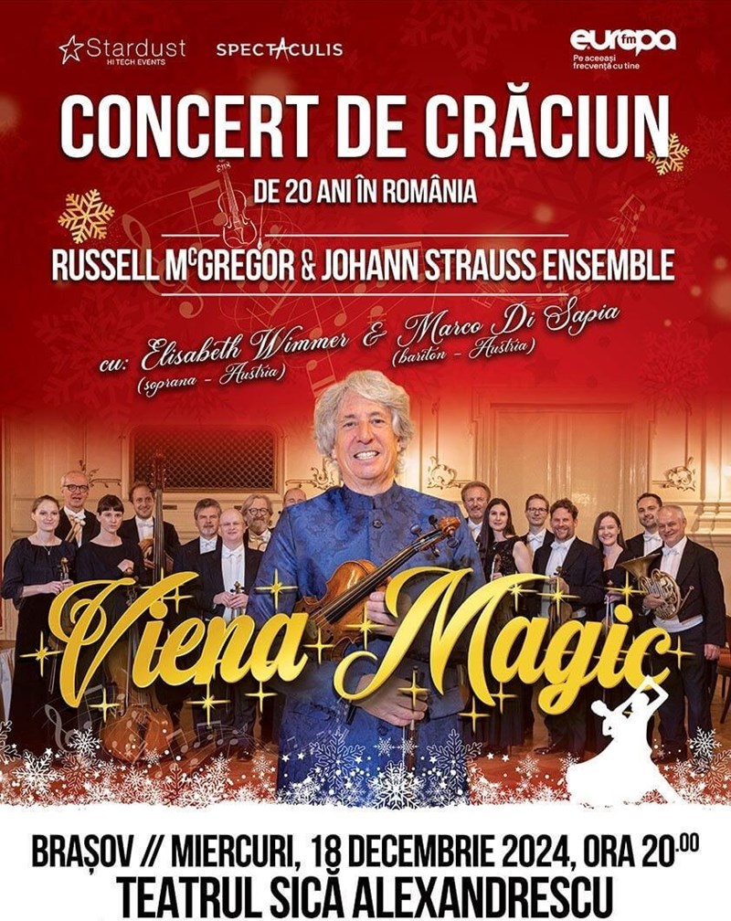 bilete CONCERT „VIENA MAGIC” CU JOHANN STRAUSS ENSEMBLE SI RUSSELL MCGREGOR