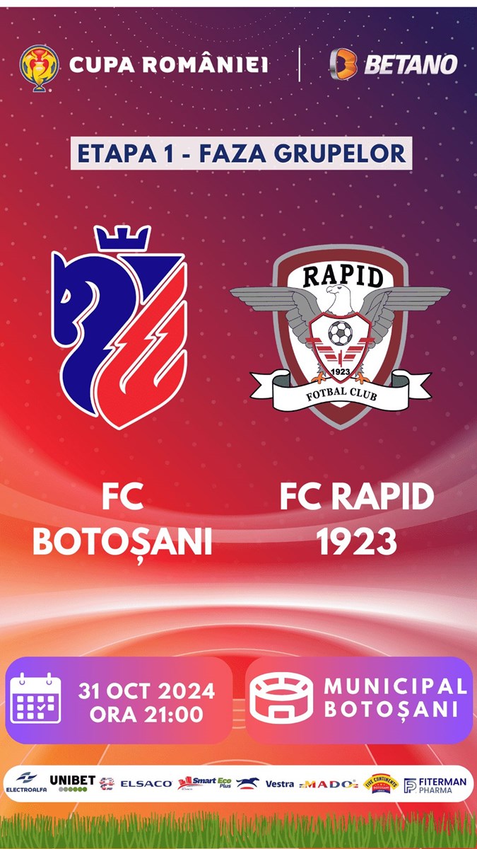 bilete FC Botosani - FC Rapid 1923 - Cupa Romaniei