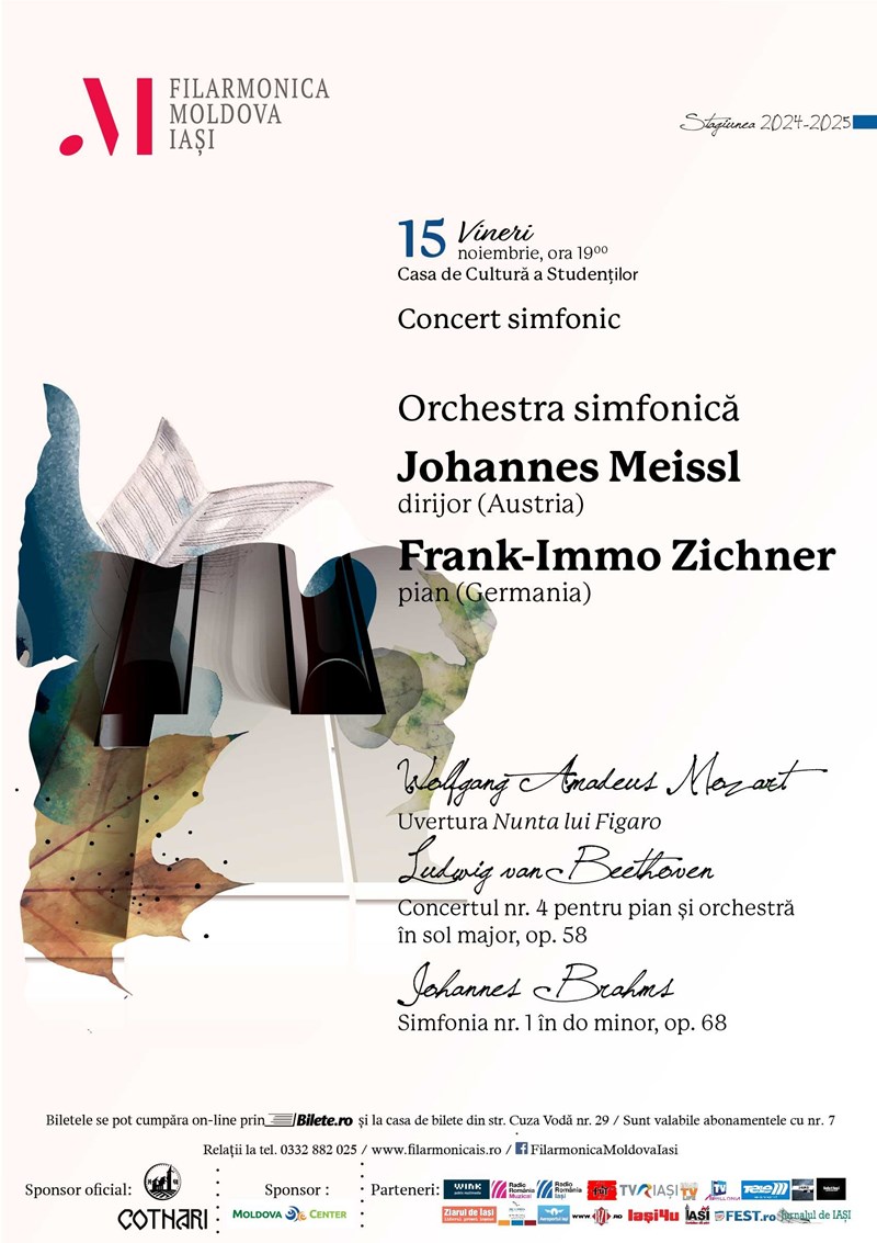 bilete Concert simfonic – Mozart, Beethoven, Brahms