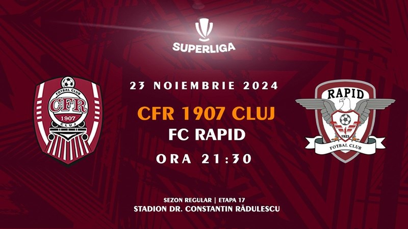 bilete CFR 1907 Cluj - FC Rapid 1923