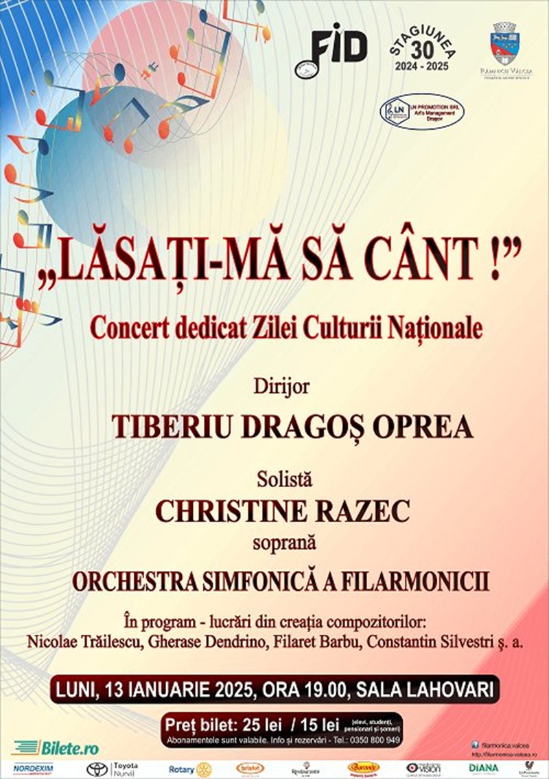 bilete Lasati-ma sa cant - Concert dedicat zilei Culturii Nationale