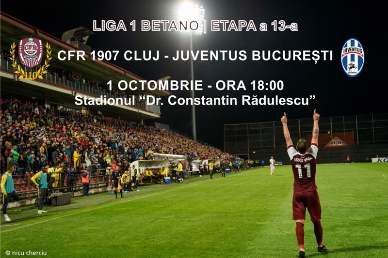 bilete CFR 1907 Cluj - Juventus Bucuresti