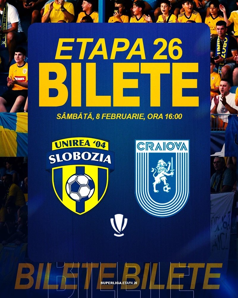 bilete Unirea Slobozia - Universitatea Craiova