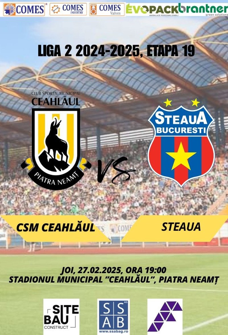 bilete CSM Ceahlaul Piatra Neamt - Steaua Bucuresti