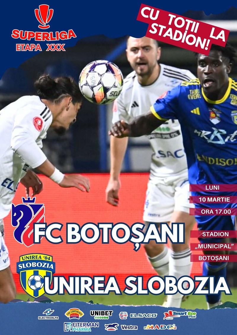 bilete FC Botosani - Unirea Slobozia