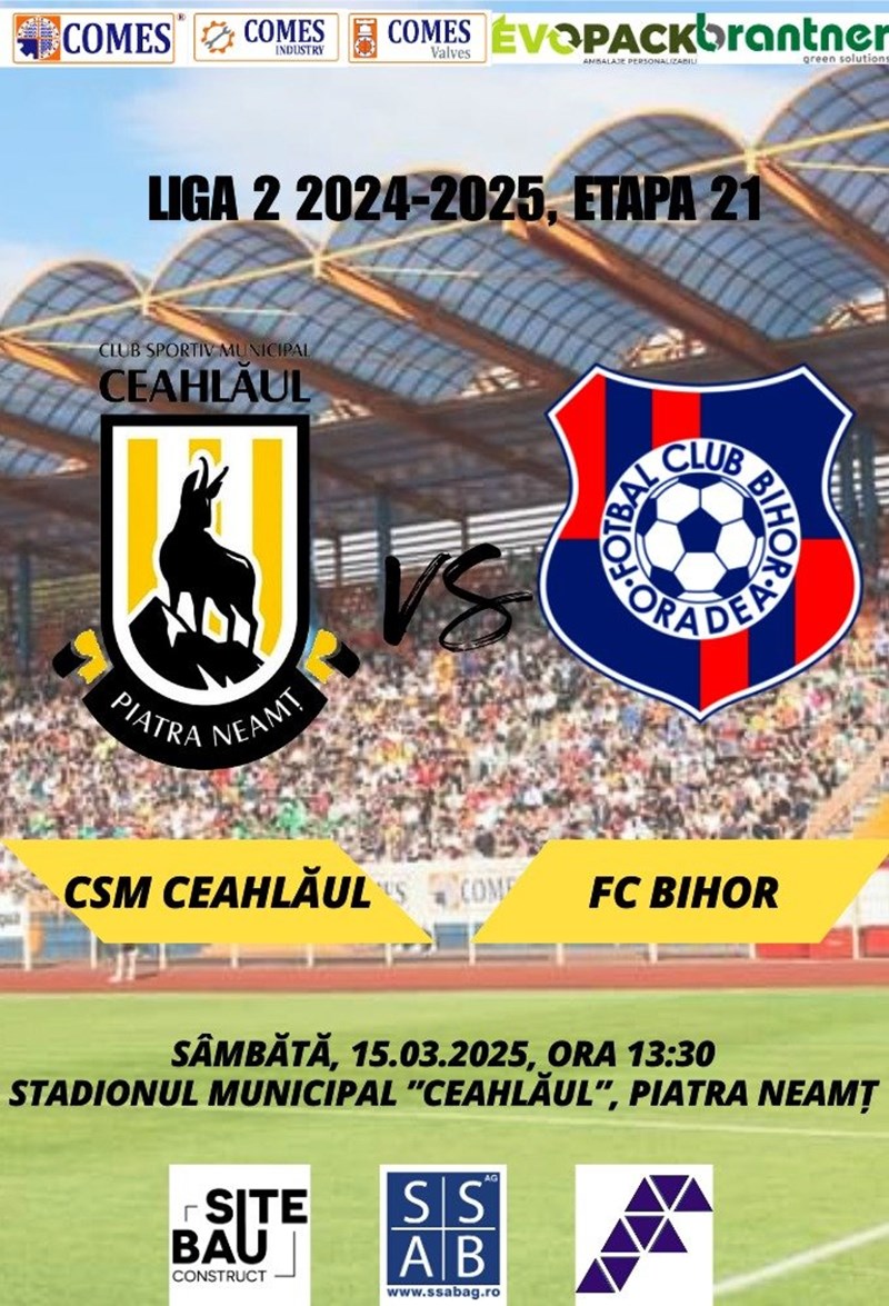 bilete CSM Ceahlaul Piatra Neamt - FC Bihor Oradea