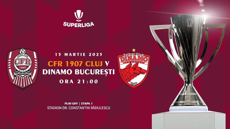 bilete Superliga - Etapa 1 Play-off - CFR 1907 Cluj vs Dinamo Bucuresti